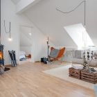 Appartement Minimalisme et élégance suédoise déchargé dans 90 m² attique Loft
