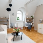 Appartement Magnifique intérieur dans un grenier suédois avec vue dégagée sur la ville