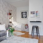 Appartement Petit appartement suédois présentant les charmants détails de conception