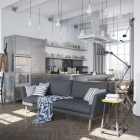 Appartement Appartement scandinave jazzé par des éléments de Design industriel