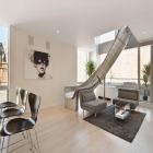 Appartement Glissant sur un New York Penthouse Double niveau Plan