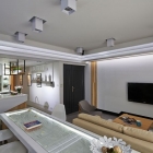 Appartement Agencement de meubles parfaitement définir des espaces de vie : Résidence de matrice à Taipei