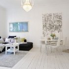 Appartement Détails de conception Design d'intérieur charmant dans un élégant lit suédois