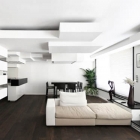 Appartement Appartement Paris insolite et créatif avec des blocs architecturaux sur le plafond