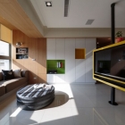 Appartement Détails inspirés de la nature, mise en forme moderne appartement familial à Taïwan