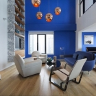 Appartement Un impact grâce à des couleurs vives : Bleu Penthouse à Shanghai