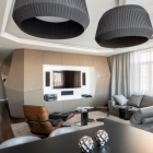 Appartement Approche futuriste à Moscou contemporain appartement par Geometrix Design