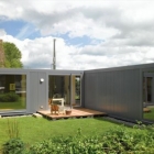 Maison Compact maison atypique en L placé dans un paysage Rural en Allemagne