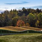 Maison Conception ingénieuse centrale présentant un profil ondulé vert aux Etats-Unis