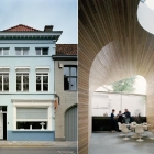 Maison Arches et planches de bois, créant une Architecture originale : voûte chambre en Belgique