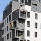 Maison Projet résidentiel à Paris Présentation Distinctive Zinc “ cases ” comme des espaces de vie