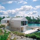 Maison Pittoresque maison flottante sur le lac Huron, Canada