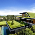 Maison Inspirant la maison avec un jardin par niveau à Singapour