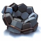 Meuble Hexagones et pentagones ludiques : le fauteuil de Quartz modulaire