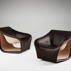 Meuble Inspiré par le mouvement des vagues : diviser le Sofa en cuir & chaises