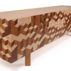 Meuble Motifs géométriques 3D originales définissant le buffet chaussée par Pedro Sousa