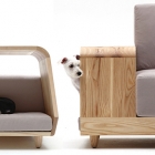 Meuble Canapé matelassé moderne avec la maison de chien attachée