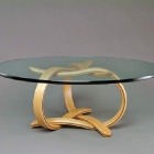 Meuble Sculpture sous verre : Des Tables basses originales par Larry et Nancy Buechley