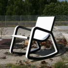 Meuble Jet et contemporain blanc noir chaise berçante