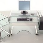 Meuble Bureau d'ordinateur transparent
