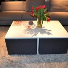 Meuble Simple mais astucieux Table basse Design avec chaises intégrées