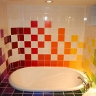 Salle de bain Arc en ciel carreaux pour salles de bains vives & non conventionnelles