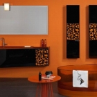 Salle de bain Design de salle de bain orange et vert de Duebi Italia