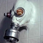 Salle de bain Douche masque à gaz